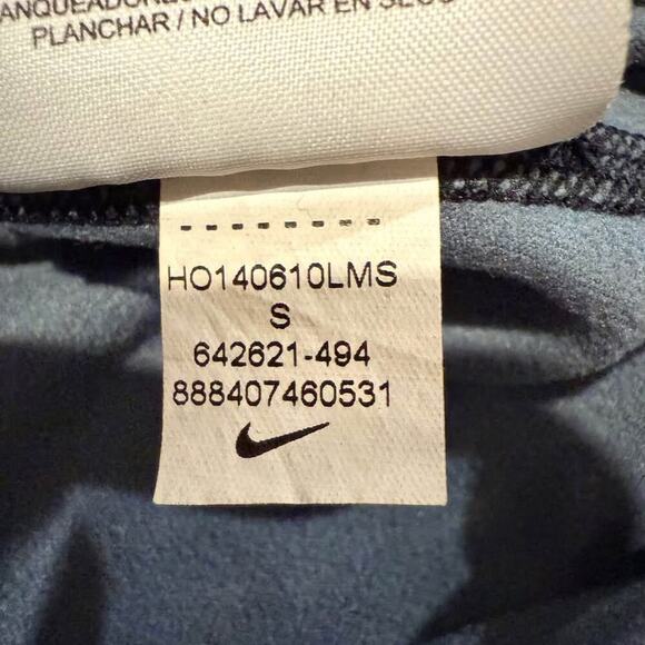 Nike Pro DriFit HalfZip Pullover Athletic Top Women Small Black Stripe Thumbhole - Picture 6 of 7